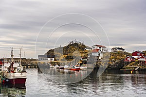 A i lofoten fishing harbour, Lofoten Islands