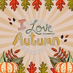 I Love Autumn Poster