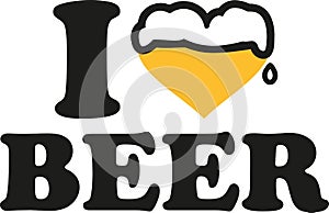 I love beer with beer heart