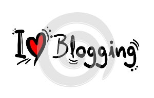 I love blogging message
