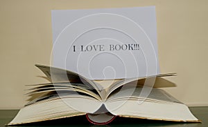 I love book.