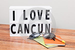 I love Cancun lightbox