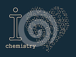 I love chemistry illustration