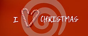 I love Christmas sign illustration