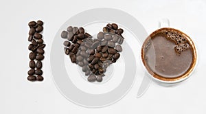 I love coffee with beans