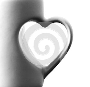 I love coffee - square - b&w