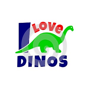 I love dinos with dinosautr silhouette. Typographic poster,