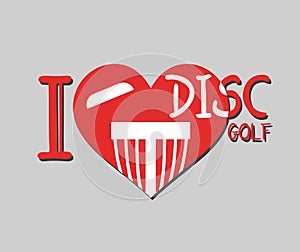 I love disc golf symbol