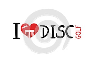 I love disc golf symbol