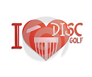 I love disc golf symbol