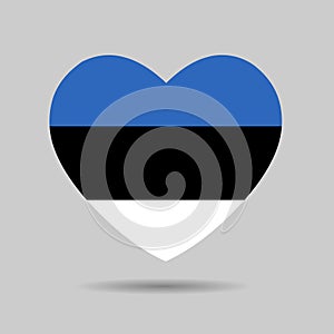 I love Estonia. Estonia flag vector heart vector illustration