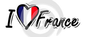 I Love France vector