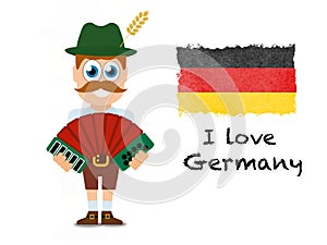 I love Germany, super quality abstract business poster