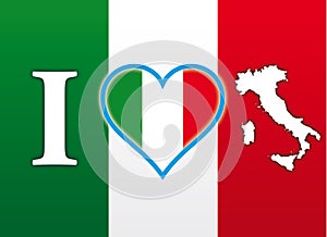 I love italy flag