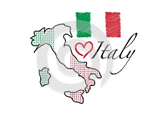 I love Italy, super quality abstract business poster