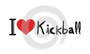 I love kickball symbol