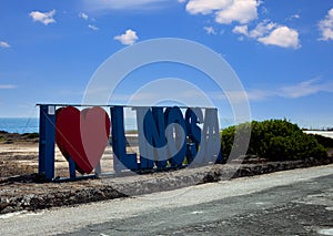 I love Linosa sign