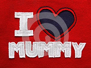 I love mummy over red