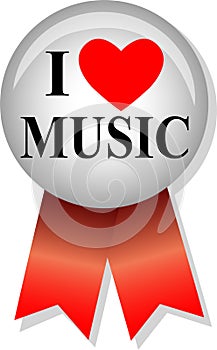 I Love Music Button/eps