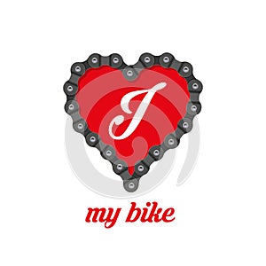I Love My Bike Poster, Print or T-Shirt Design. Vector Illustration