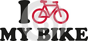 I love my bike with symbol