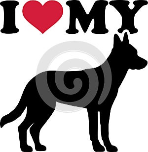 I love my Malinois silhouette