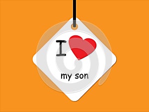 I love my son on orange