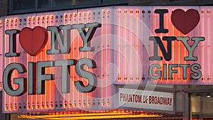 I love New York neon sign - NEW YORK, USA - DECEMBER 4, 2018