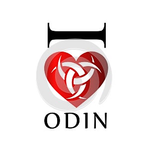 I love Odin- The graphic is a symbol of the horns of Odin