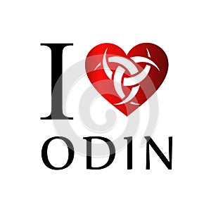 I love Odin- The graphic is a symbol of the horns of Odin, a satanist symbol photo