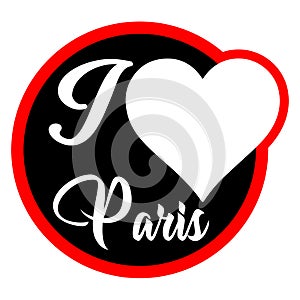 I Love Paris France Logo