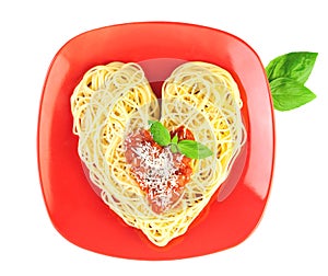 I love Pasta / Spaghetti / Heart Shape