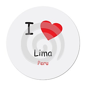I love peru on white