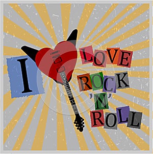 I love rocknroll poster photo