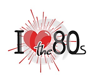 I love 80s decade symbol photo