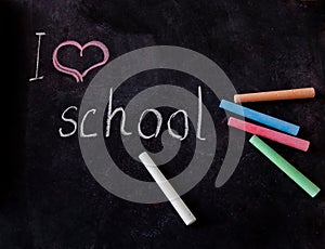 I love the school - the inscription