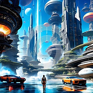 I love science fiction picture full colour city because it is so different from any other type of city.