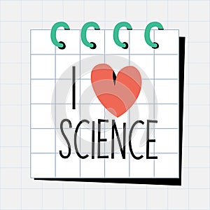 I Love Science Sticker Template