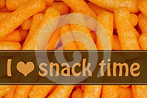 I love snack time message