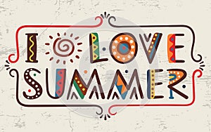 I love summer-words in ethnic african style