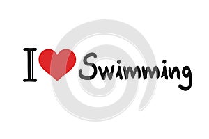 I love swimming symbol