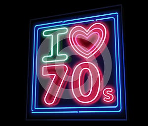 I love th 70s decade neon sign