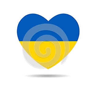 I love Ukraine , Ukraine flag heart vector illustration isolated on white background