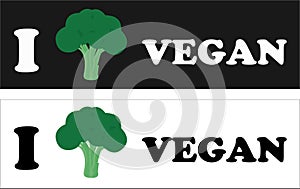 I Love Vegan Stickers