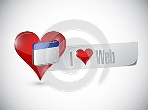 I love web sign illustration design