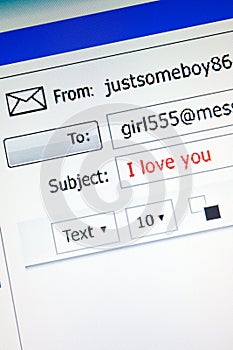 'I love you' email, vertical