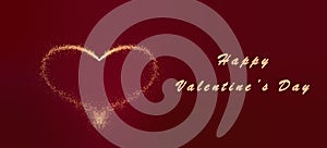 I Love You. Happy Valentine's Day video card. Hearts Loop Background Animation
