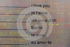 I love you in many languages