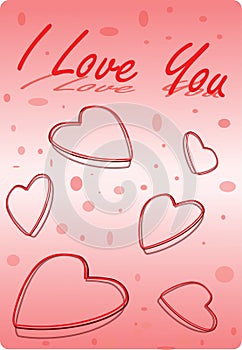 I Love You Message Heart. Vector Image