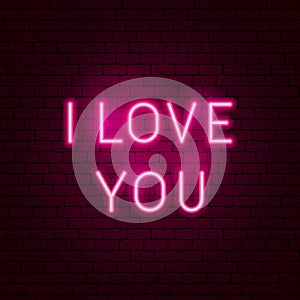 I Love You Neon Sign